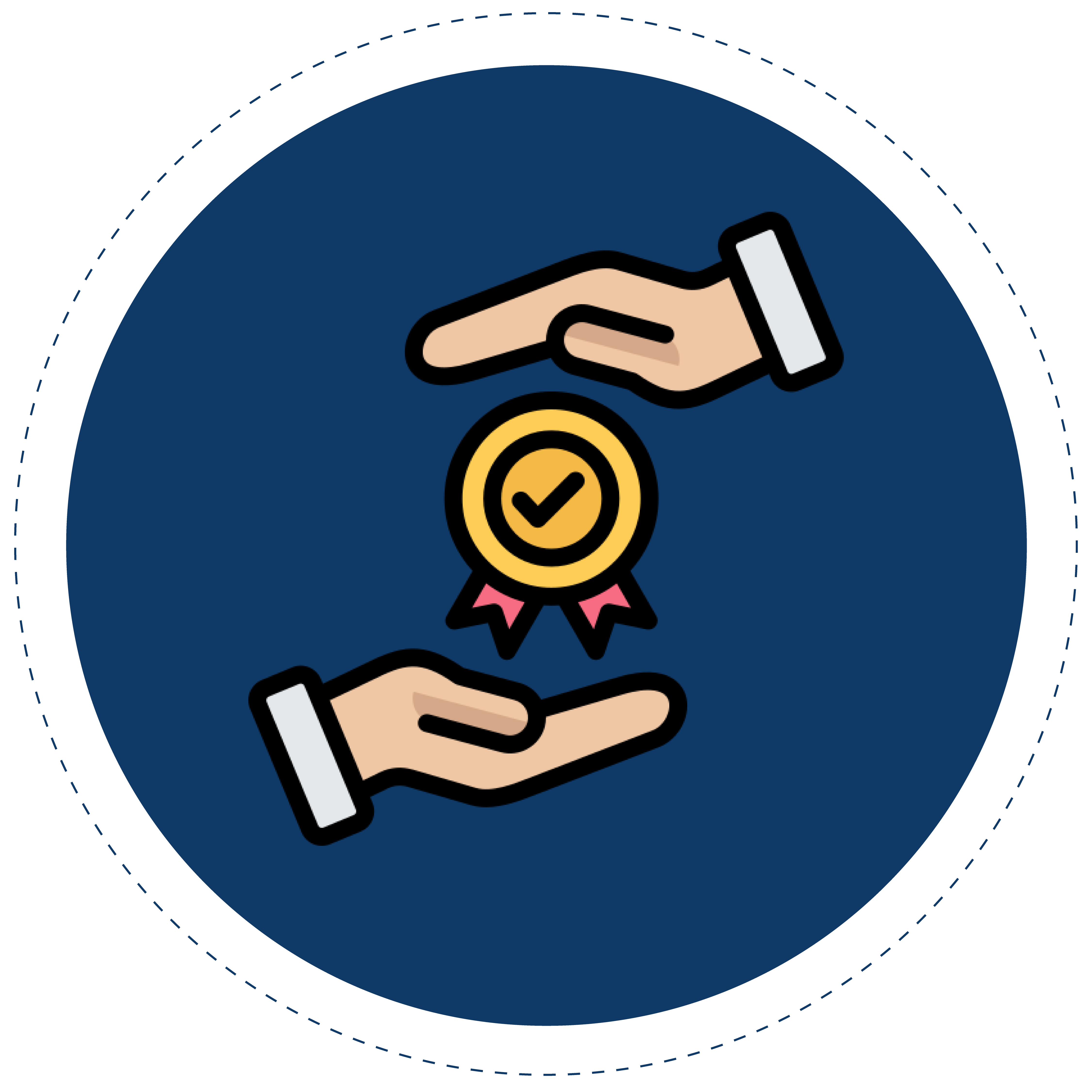 Dos manos estrechandose en un saludo